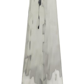 Deco 79 Stainless Steel Metal Decorative Vase Hammered Centerpiece Vase, Flower Vase for Home Decoration 4" x 4" x 15", Silver