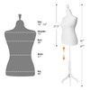 Female Mannequin Torso with Stand, Plus Size 10-12 Female Maniquine