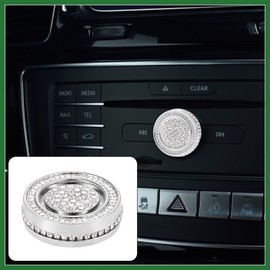 Motoforti Car Bling Multimedia Volume Audio Knob Trim Interior Accessories Set Long-lasting