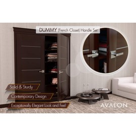 Avalon 0511 - Dummy (French Closet) Door Handle Set NO Latch Mechanism in Satin Nickel Finish