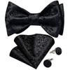 DiBanGu Black Bow Ties for Men Self Tie Bow Tie