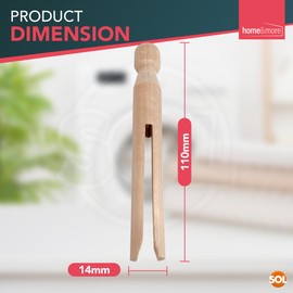 40pk Wooden Dolly Pegs | Wooden Clothes Pegs for Washing Line Strong | Clothes Pegs Wooden Pegs for Washing Line | Clothes Pegs Wooden | Cloth Pegs | Laundry Pegs | Clothes Pegs Strong