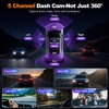 Volxcereo 5 Channel Dash Cam Front and Rear Left Right