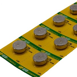 10Pcs GP LR44 A76 1.5V Alkaline Button Cell Batteries