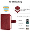 WALNEW Passport Holder Cover Case RFID Passport Travel Wallet, Red