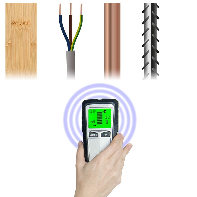AGT Cable Finder: 5-in-1 Multi Detector with LCD Display for