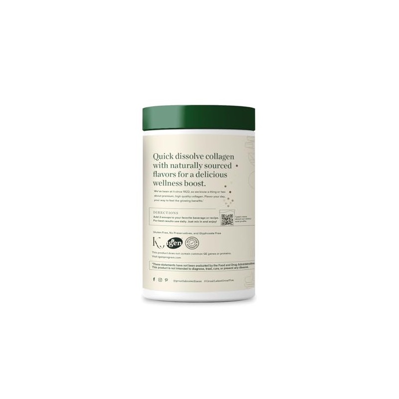 Great Lakes Wellness Hidrolizado Colágeno Proteína Carne Res Sabor Chai