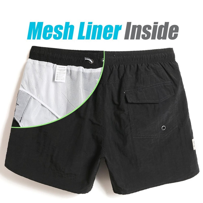 MaaMgic Mens Swim Trunks with Mesh Lining Quick Dry Mens
