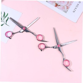 Minkissy 2pcs Professional Hair Cutting Scissors Barber's Shears Thinning Shears for Home and Salon Use Durable Resistant Hairdressing Tools for Barbers and Amateurs