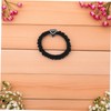 Baluue 5pcs Heart Charm Thick Elastic Hair Ties for No