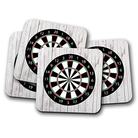4 Set - Dart Board Coaster - Pub Game Dad Brother Uncle Son Birthday #4643