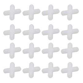 EMSea 5mm/0.19inch Cross Shaped Tile Leveling System Spacer Plastic Tiling Tool for Spacing of Floor Wall Tiles White 500 Pcs