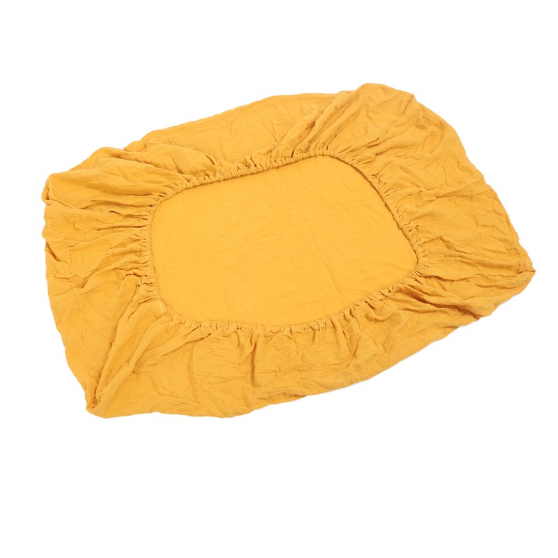 Fitted Crib Sheet Full Cotton Crinkle Fabric Soft Breathable Comfortable