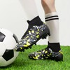 DREAM PAIRS Boys Football Cleats Youth High Top Firm Ground