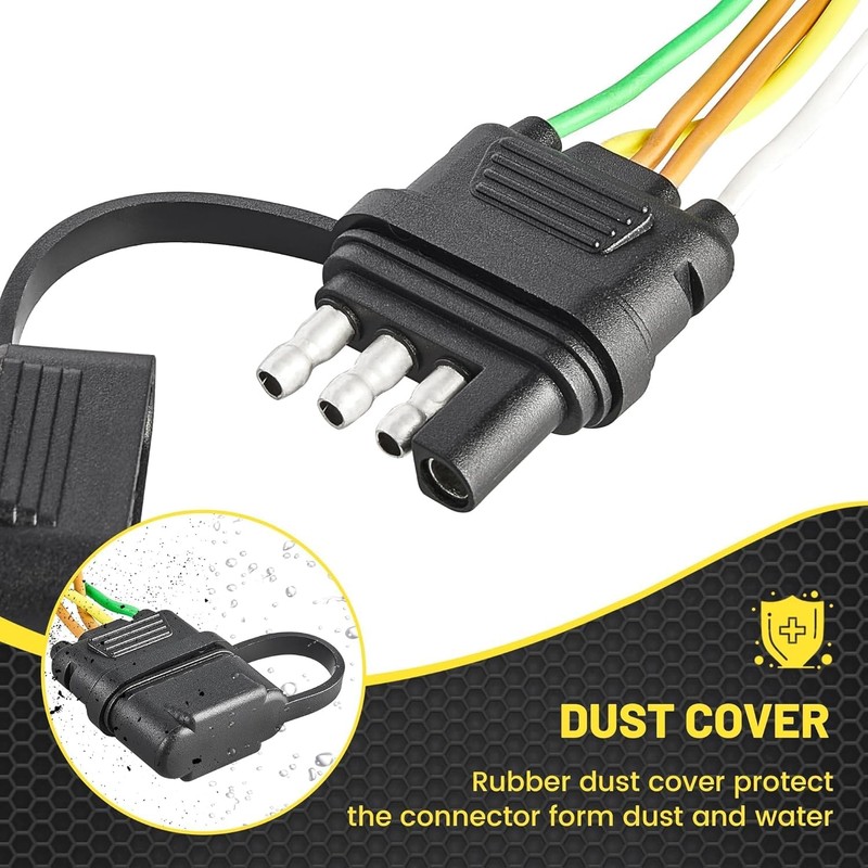 Oyviny 4 Pin 5 Wire Trailer Wiring Harness 22FT for