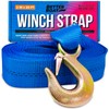 Boat Trailer Winch Strap with Hook, Heavy Duty Replacement for