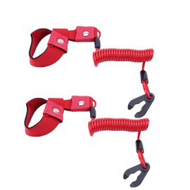 Mtsooning Pack of 2 Outboard Ignition Switch Rope, Engine Emergency Stop Retention Cord, Neck Strap for Emergency Stop Switch, Suitable for Jet-Ski Yamaha WaveRunner, Replacement EW2-68348-00-00