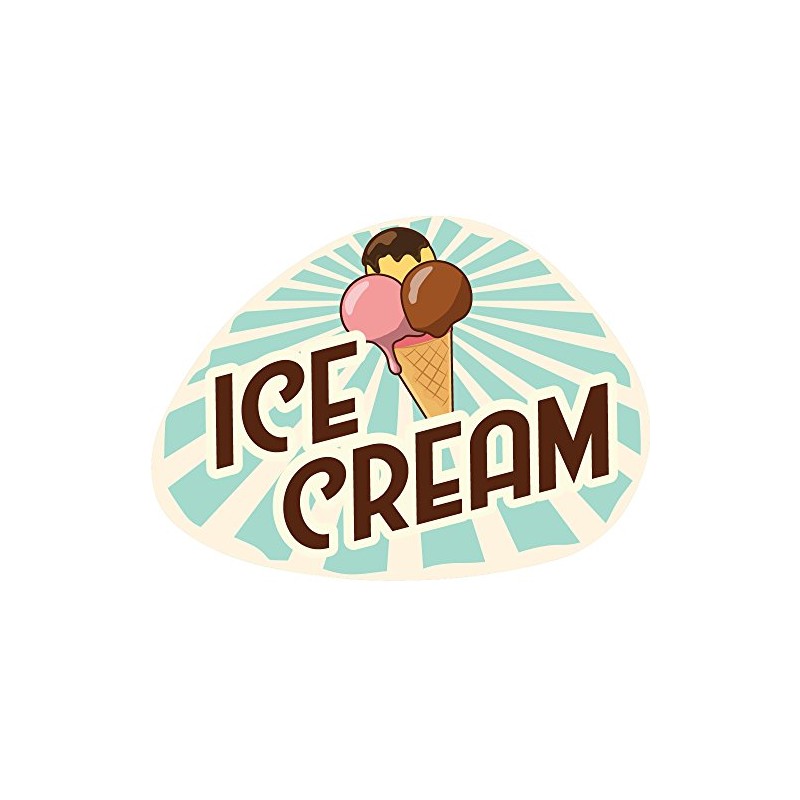 ICE Cream 3 12" Concession Decal Sign cart Trailer Stand
