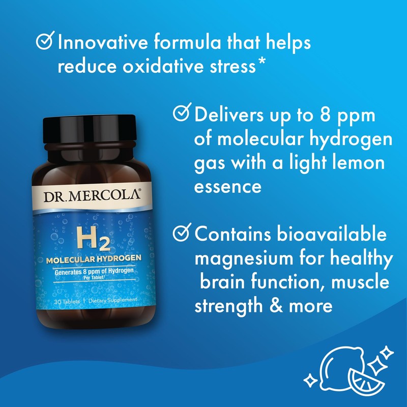 Dr. Mercola H2 Molecular Hydrogen - Supports Healthy Aging, Cellular
