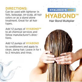 Hyalogic Hair Bonding Treatment Hyabond w/ Hyaluronic Acid (HA), TeraBond & Pro-Vitamin B5 1oz - Spa Quality Repair of Split Ends, Color, Bleaching, Heat and Chemical Damaged Hair