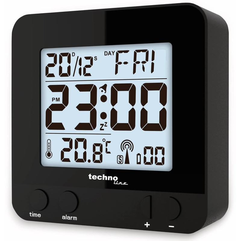 Technoline Black WT 235 Radio Alarm Clock with Touch Sensor,