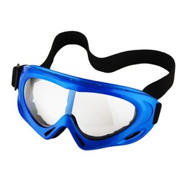 1Storm Youth Motocross Helmet Kids Motorcycle Bike Helmet Shark Blue + Goggles + MG Youth Blue Glove Bundle