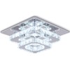 Crystal LED Ceiling Light, Stainless Steel K9 Modern Flush Mount