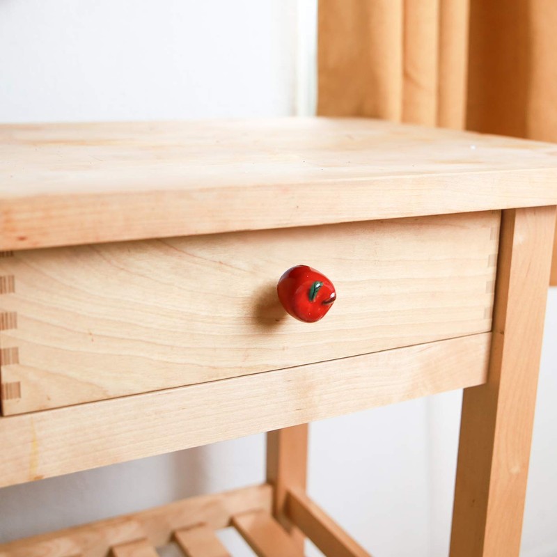 Ceramic Apple Cabinet Knobs, Kitchen Drawer Knobs, Country Decor -