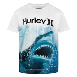 Hurley Boys' Rash Guard, White/Shark, XL