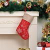 Christmas Stocking Decorative Cartoon Pattern Cuff Stocking Ornament for Tree
