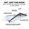 Clix Wipers - 22" Chrome Automotive Replacement Wiper Blade (Pack
