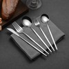 Mirror Modern Flatware Set for 4, LaienLife 20 Pieces Long