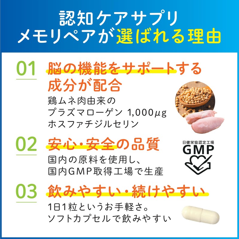 メモリペア認知ケアサプリ