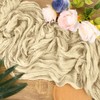 Cheesecloth Table Runner 2 Pcs Beige Table Runner 35x118 Inch