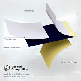 KVM Tattoo Transfer Paper High Definition Matte Tattoo Paper Template Paper A4 Size Suitable for Thermal Copiers and Hand Painting Designed Specifically for Tattoo Artists x 25 Sheets Per Pack