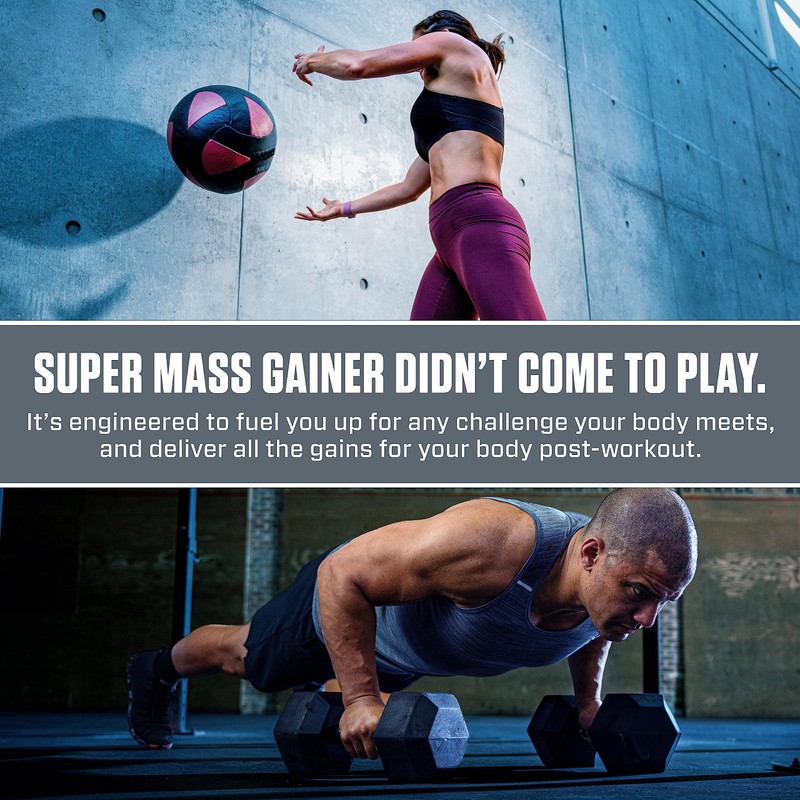 Dymatize Super Mass Gainer Protein Powder, Rich Chocolate, 52g Protein,