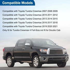 Panwarmoll 1Pair Roof Molding Drip Weatherstrip Car Side Trim Seal Strip Fit for Toyota Tundra 4 Full Doors Crew Cab 2007-2020 Replace 75552-0C060 75551-0C060 755520C060 755510C060(Not Fit Double Cab)