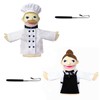 Professional Hand Puppets,2pcs Chef Puppet and Waitress Hand Puppet for