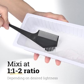 Hair Bleach Kit, Hair Lightener for Dark Hair, Bleach Cream with Hair Mask, Protect & Repair While Lightening, Lifts up to 8 Shades, Complete kit with Tint Bowl, Brush, Gloves & Cap