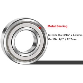 Wolfride 10Pcs Router Bit Bearing Set Top Bearings for Flush Trim Router Bit|Interior Dia: 3/16” & Outer Dia: 1/2”
