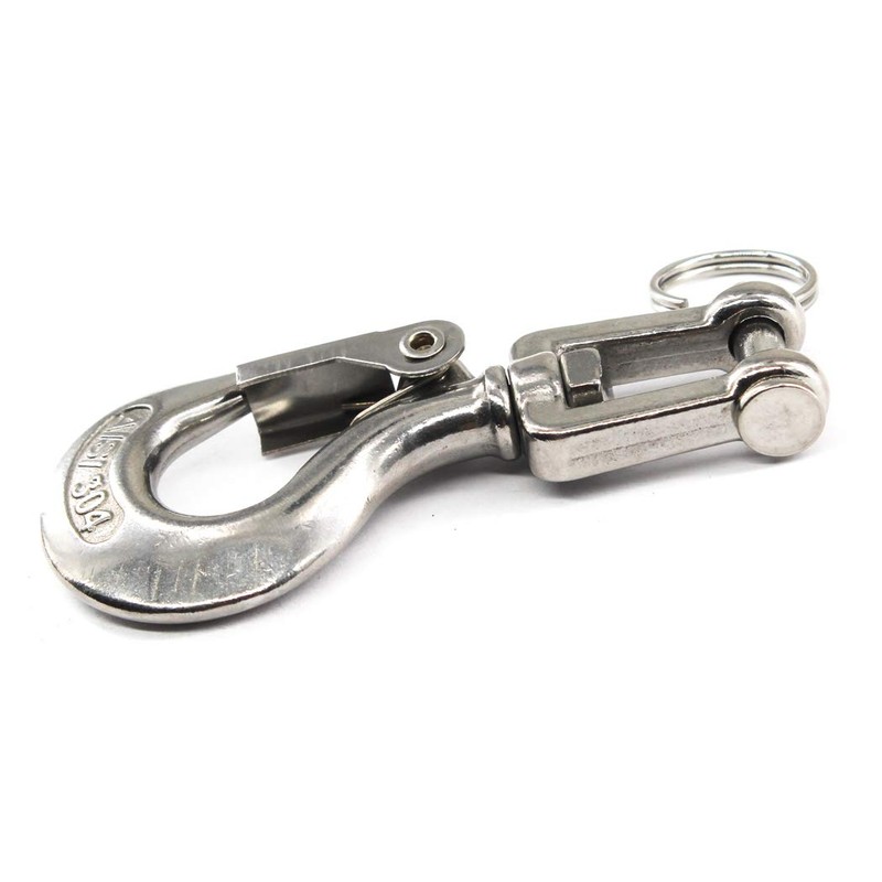 304 Stainless Steel Swivel Eye Lifting Hook American Type Safety