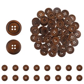 100 Pcs Wooden Buttons, 12.5mm 0.5 Inch 4 Hole Round Wood Sewing Button Craft for Shirt Sewing Pillow Covers Headbands Crafts Sewing Knitted Items