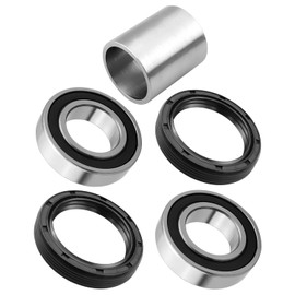 Front Axle Wheel Bearings Seals & Spacer/Collar Kit Fits for Kawasaki Mule 2510 2520 3000 3010 3020 4000 4010 1993-2023 Replace 92045-3707 92049-1025 92027-1538