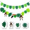 YunBey Pack of 2 Leaves Jungle Garland Tropical Leaves Garland