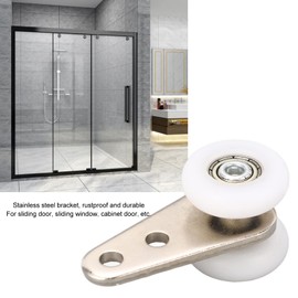 Buachois 10PCS Bearing Trolley Assembly,49mm L Smooth Sliding Door Pulley,Sliding Track Roller,Nylon Beam Trolleys Wheel for Sliding Door Window Cabinet