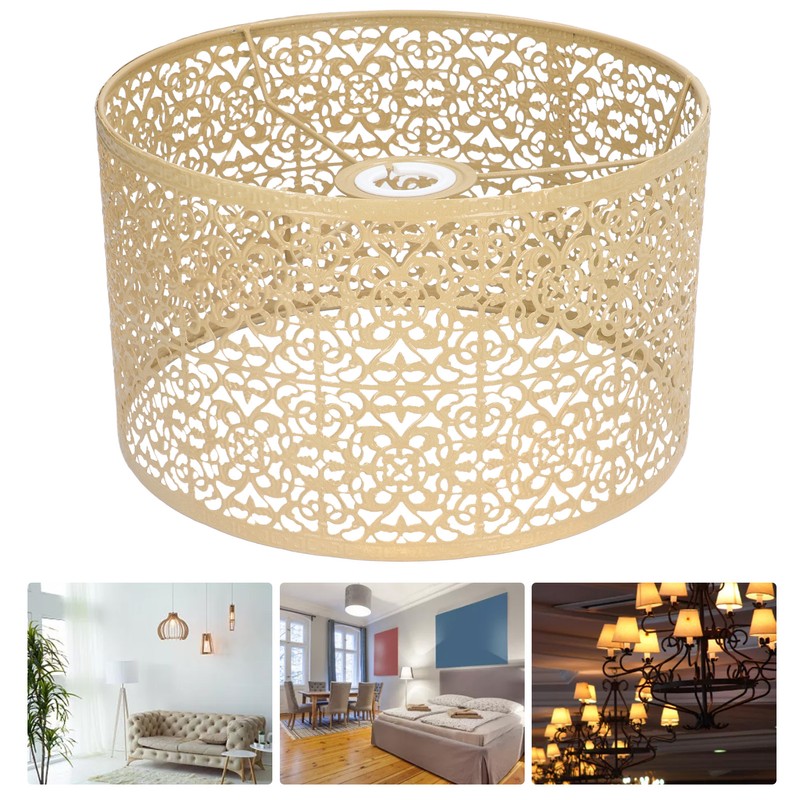 Lamp Shade Hollow Out Metal Lampshade E27 E14 Universal Use