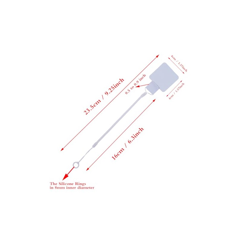 Mini Skater Plastic Elastic Tether Lanyard with Silicone Ring &