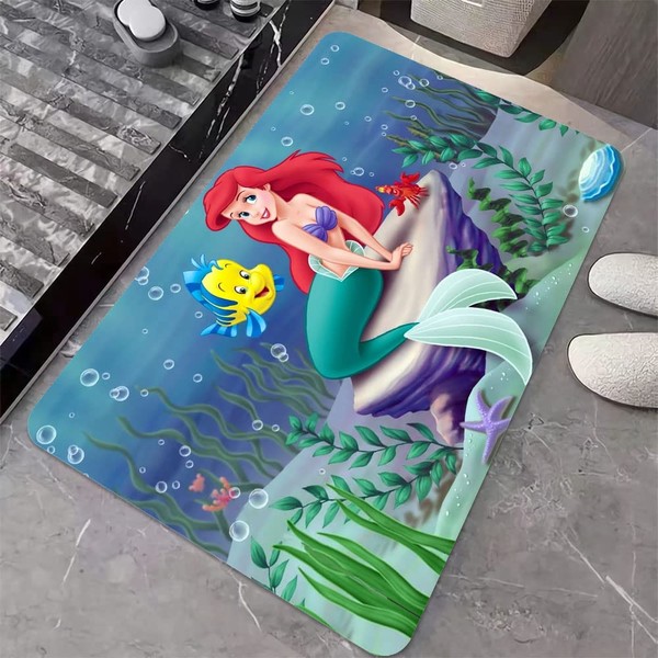 Diatomaceous Earth Bath Mat，Red Hair The Little Beauty Bathtub mat