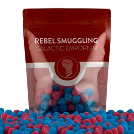 Bubble Gum Flavored Blue and Pink Berries Candy Gummies Bulk 1LB Bag by Rebel Smuggling Galactic Emporium