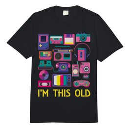 I'm This Old Technology Vintage 90s Tech Gadgets Comfort Colors Adult Heavyweight T-Shirt
